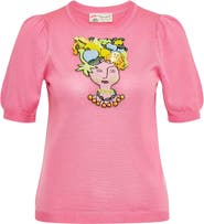 Maison Common Silk Blend Pullover With Embroidery