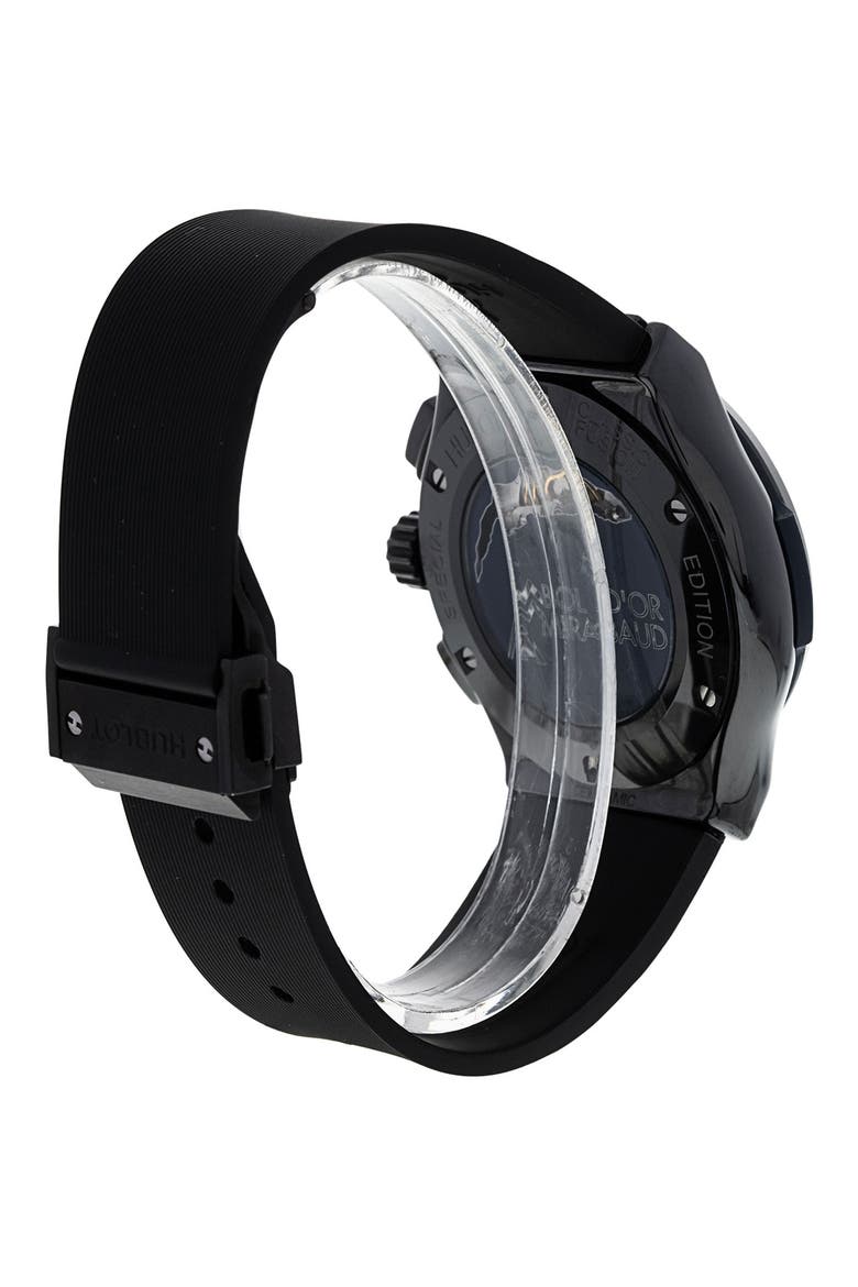 Hublot Preowned 2023 Classic Fusion Chronograph Rubber Strap Watch, 45mm, Alternate, color, BLACK