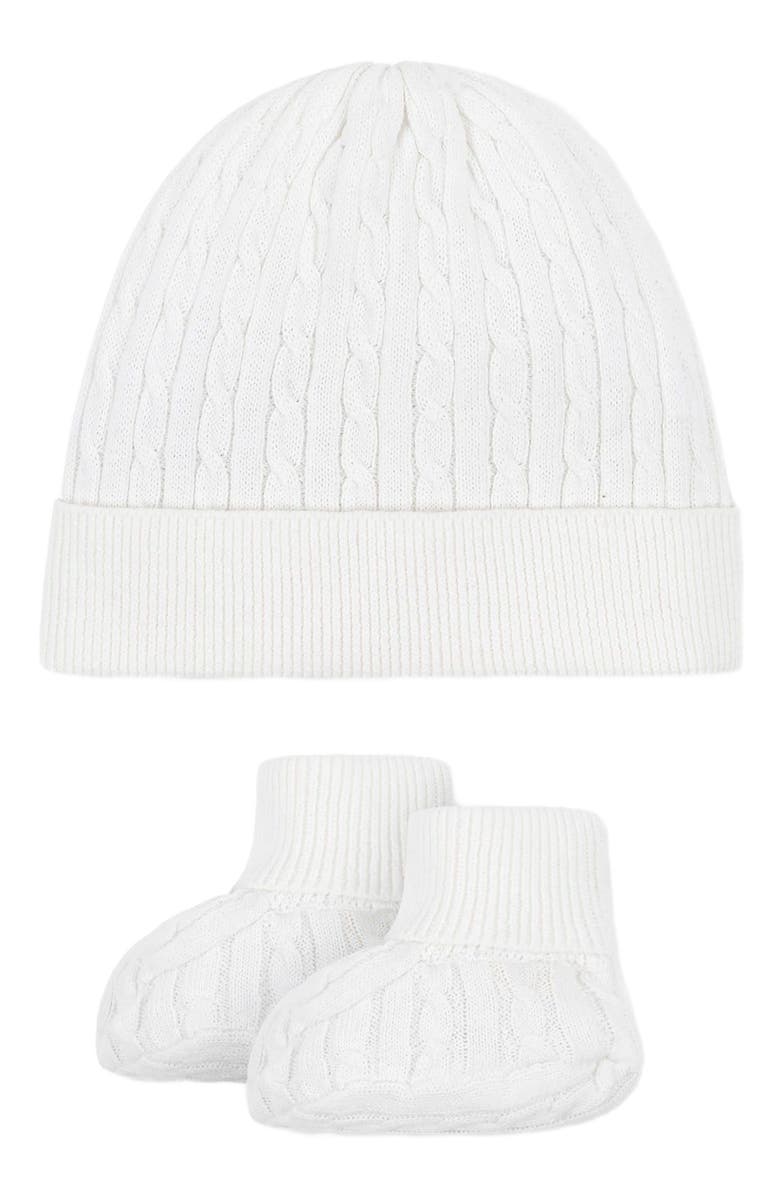 Hope & Henry Baby Organic Sweater Beanie and Bootie Set, Infant, Main, color, 