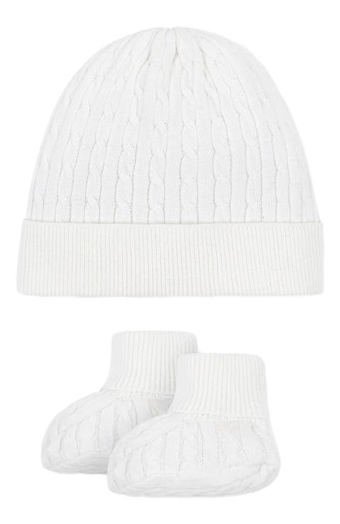 Baby Organic Sweater Beanie and Bootie Set, Infant