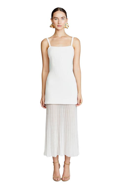 AMUR Vienna Mix Media Knit Dress in Sea Salt 