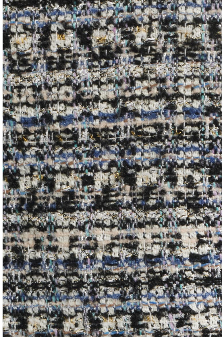 The Dakota Fringe Trim Tweed Jacket, Alternate, color, CASTLE BLUE TWEED