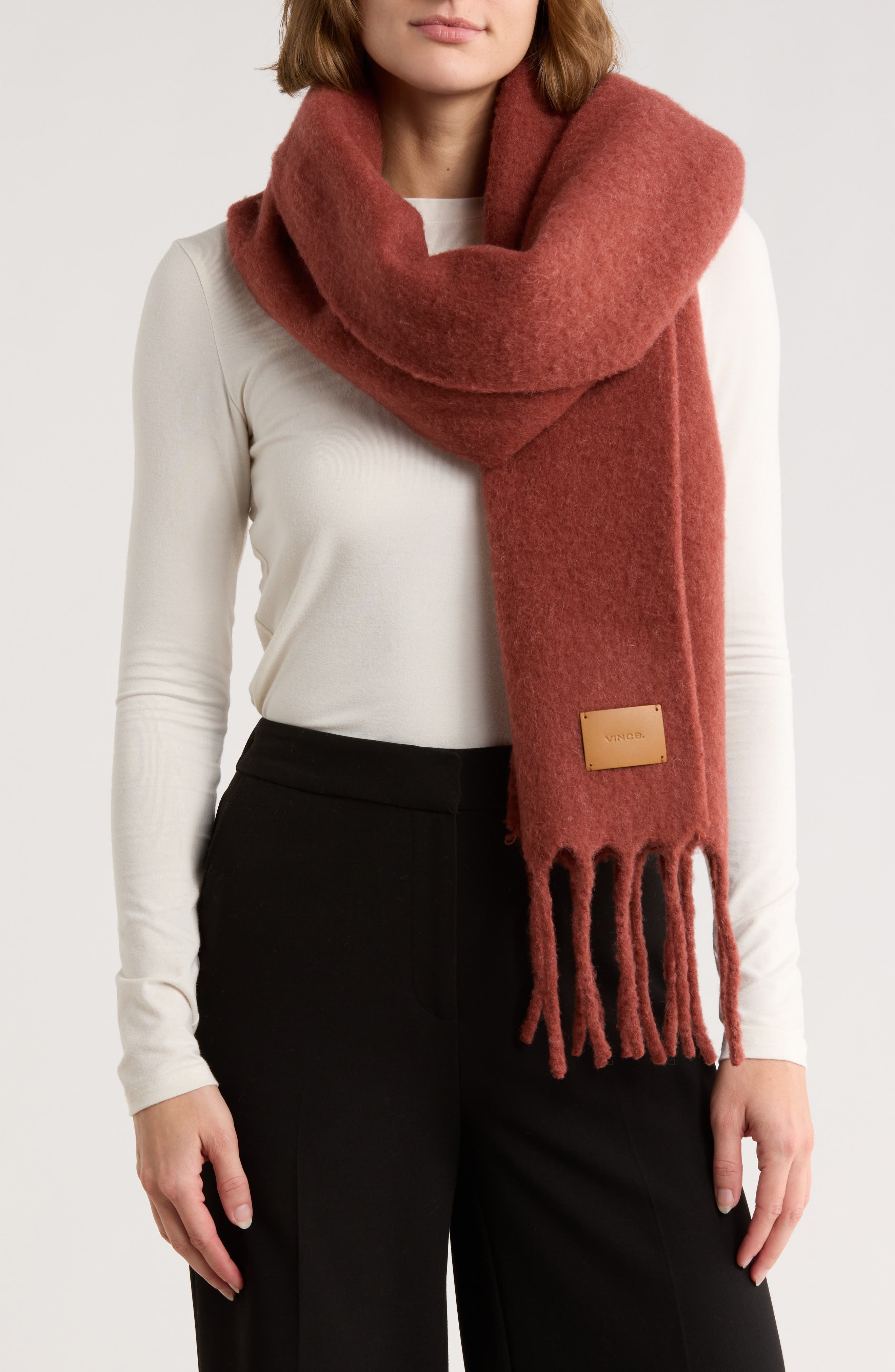 Vince Wool & Alpaca Fringe Scarf