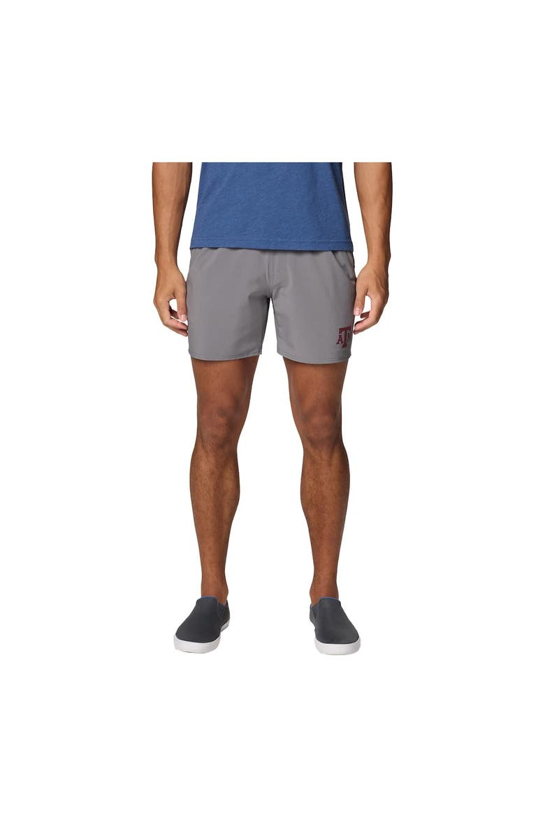 Men's Columbia Gray Texas A&M Aggies PFG Terminal Roamer™ Omni-Shade™ Stretch Shorts, Alternate, color, Gray