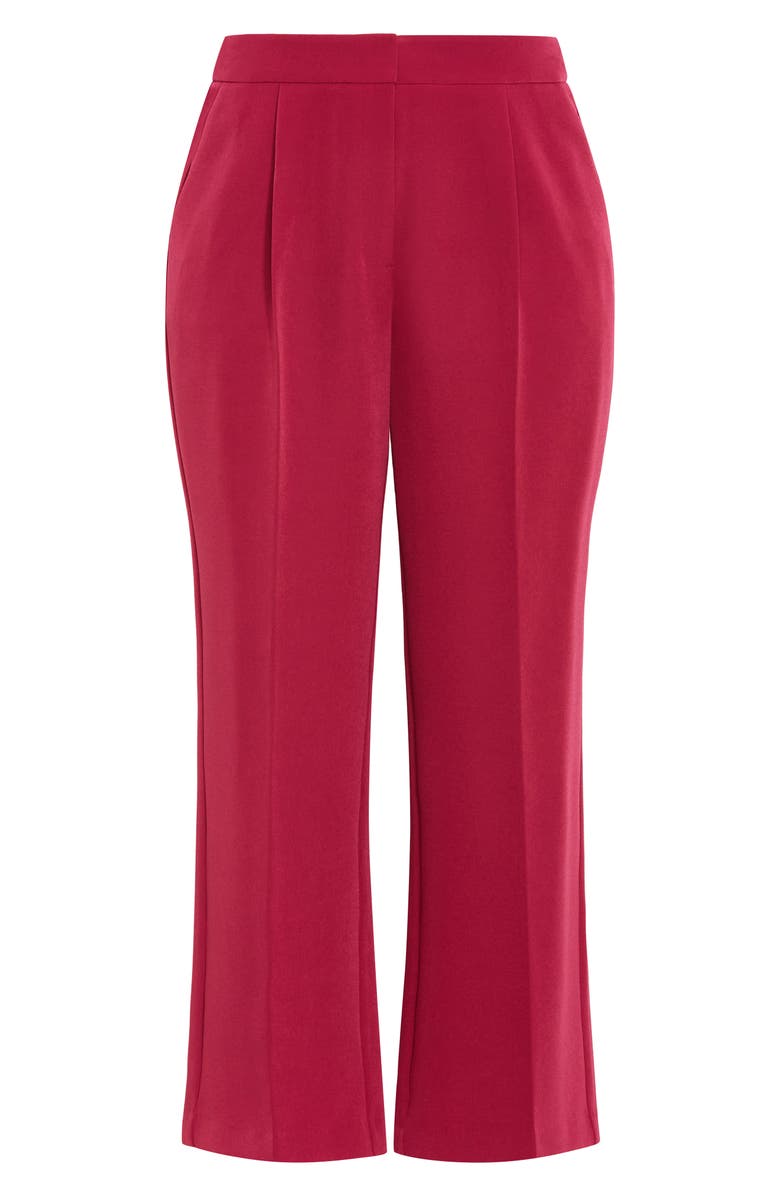 City Chic Alexis High Waist Wide Leg Pants, Alternate, color, Deep Rose