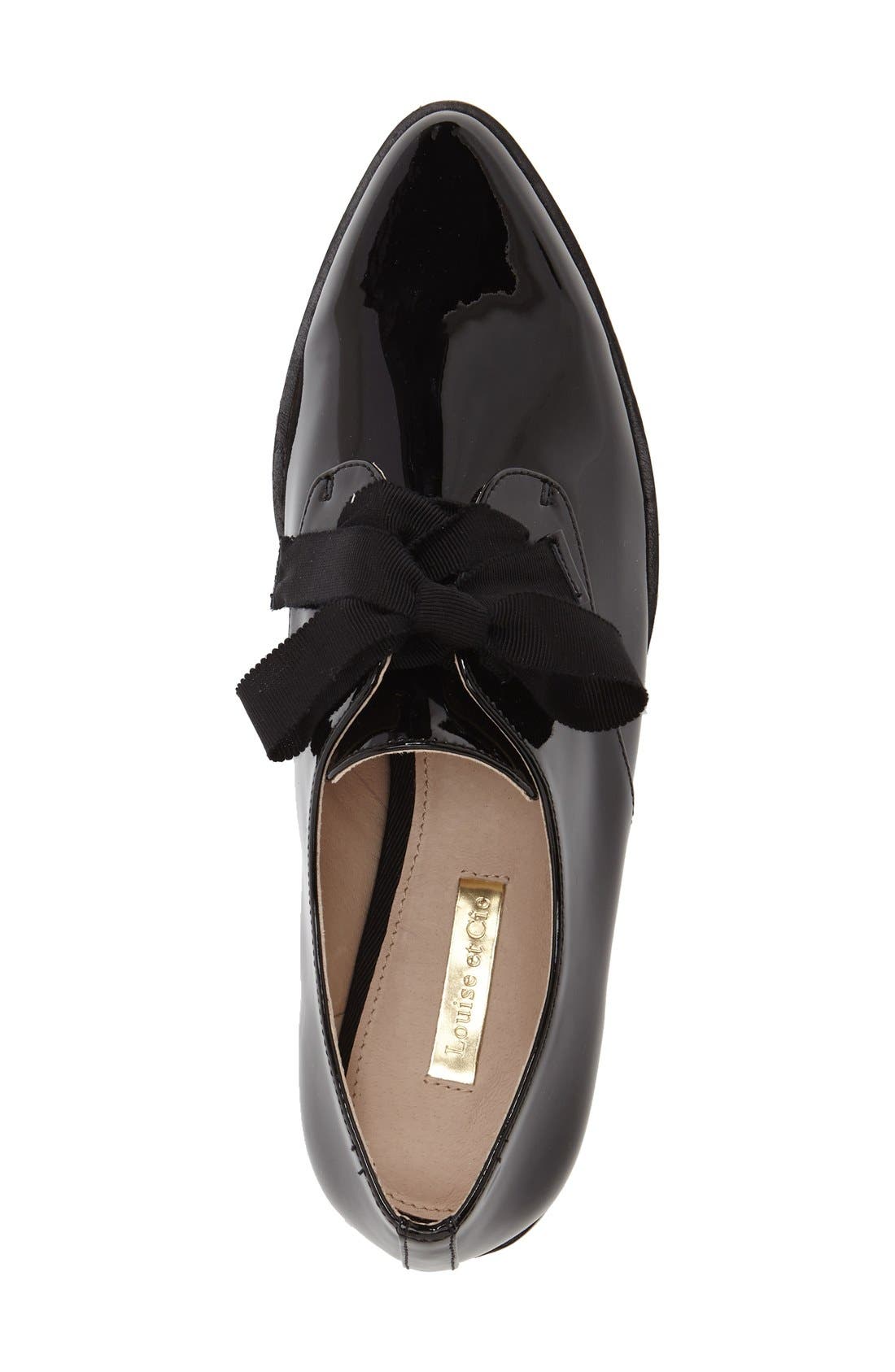 Adwin Almond Toe Oxford (Nordstrom Exclusive), Alternate, color, BLACK PATENT