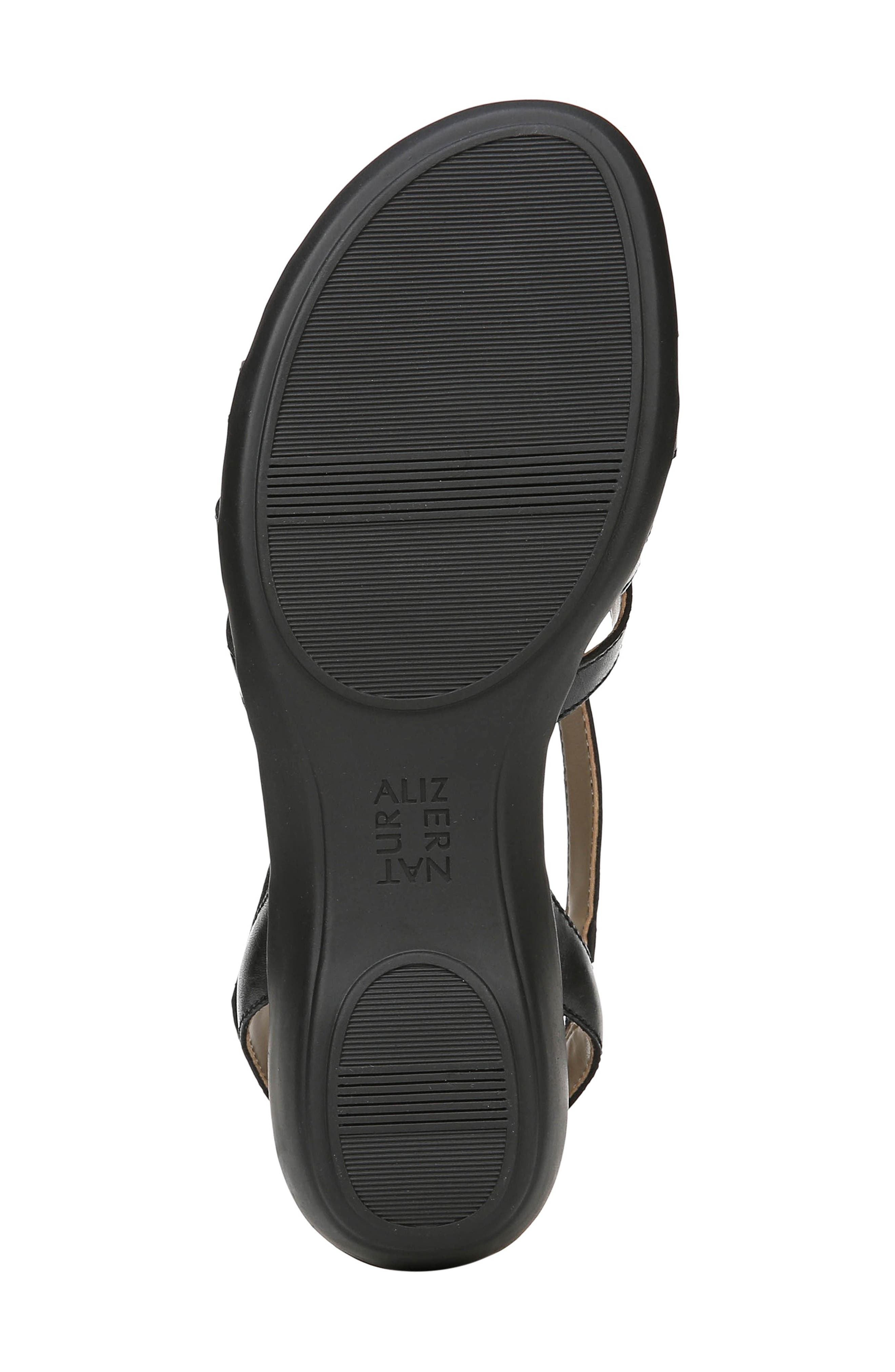 Nalani Strappy Sandal, Alternate, color, BLACK LEATHER