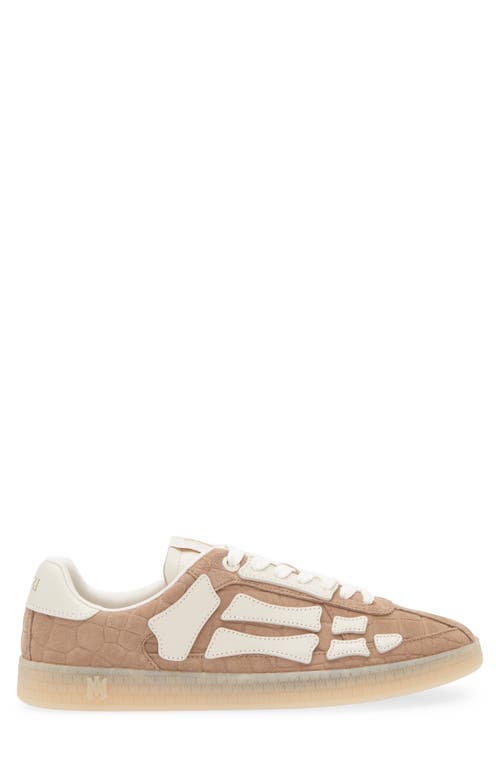 Amiri Suede Pacific Bones Low-top Sneakers In Brown