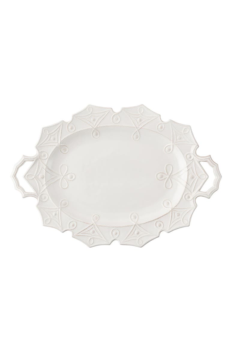 Jardins du Monde Ceramic Turkey Platter, Main, color, WHITE