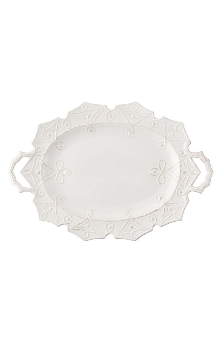 Juliska Jardins du Monde Ceramic Turkey Platter, Main, color, White