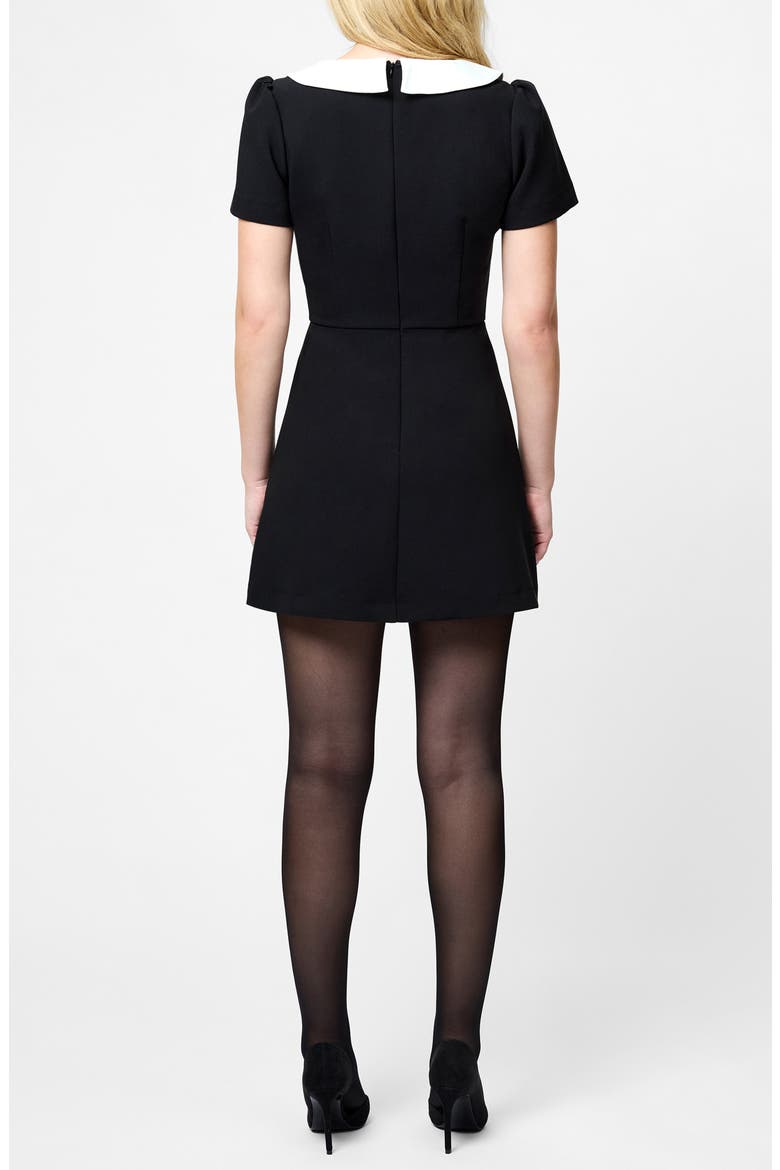 Azra Collared Minidress, Alternate, color, BLACK-WHITE