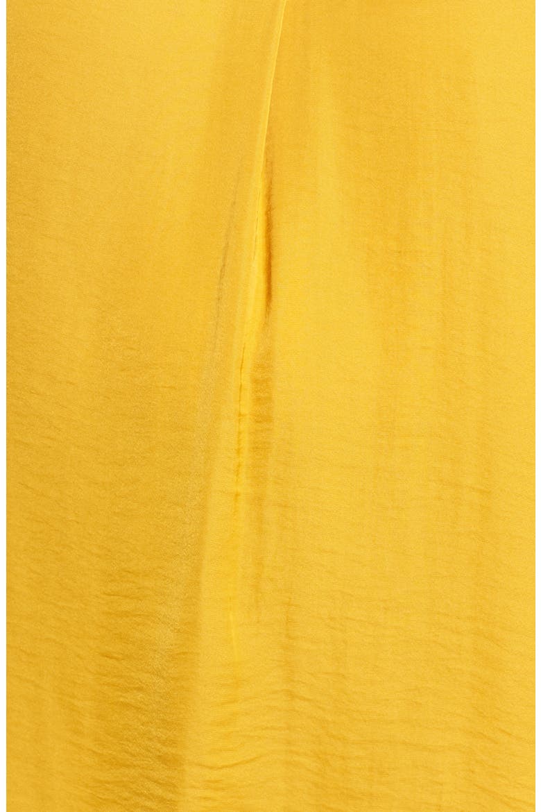 V-Neck Rumple Satin Blouse, Alternate, color, HONEY POT