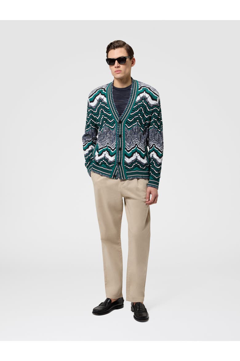 Striped Cotton-blend Cardigan, Alternate, color, Multicoloured
