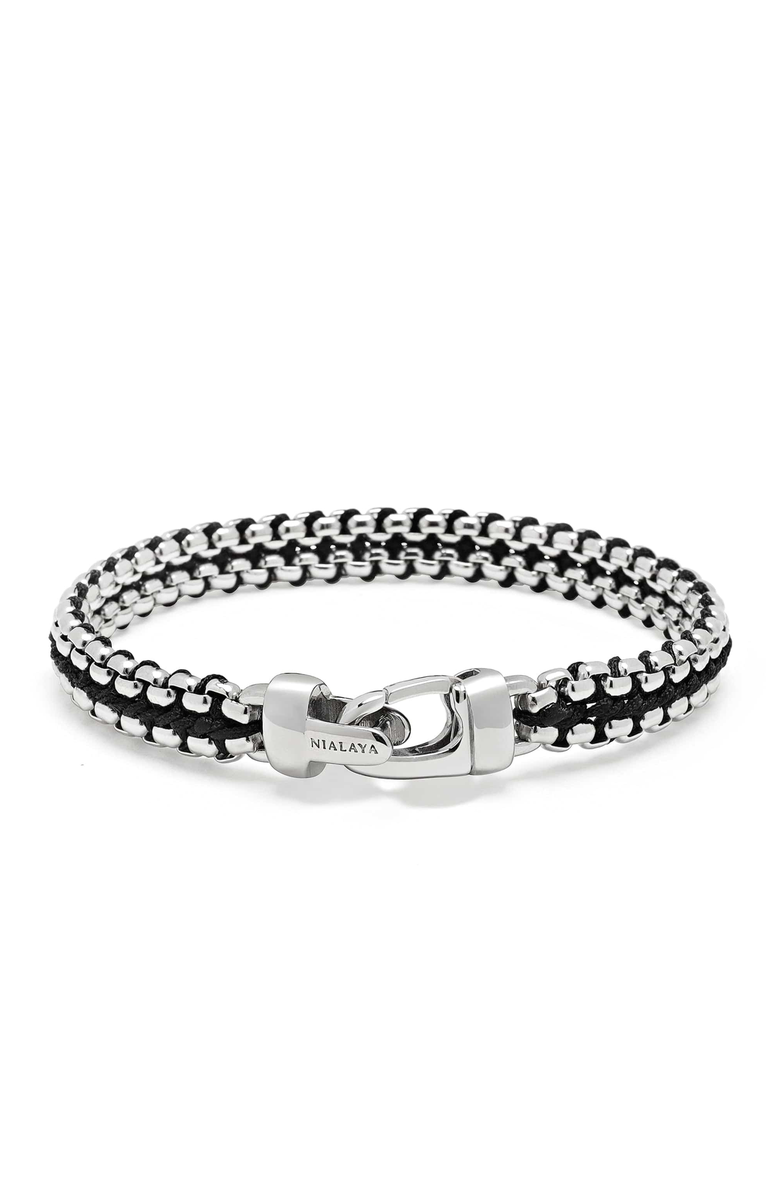 Nialaya Woven Box Chain Bracelet, Alternate, color,