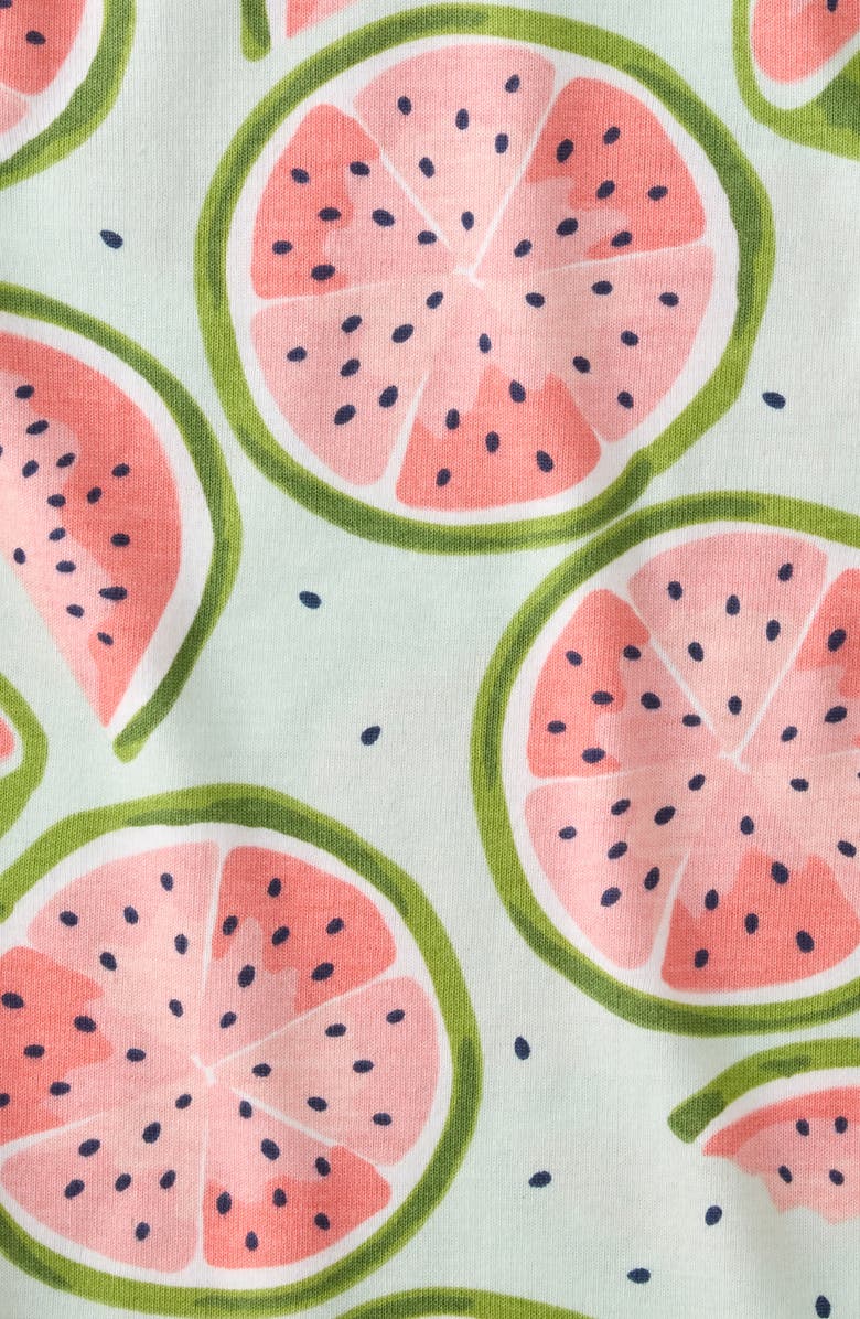 BUTTERBLU Shawn Footless Organic Cotton One-Piece Pajamas, Alternate, color, One In A Melon