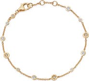Astley Clarke Gold Polaris North Star White Sapphire Station Bracelet