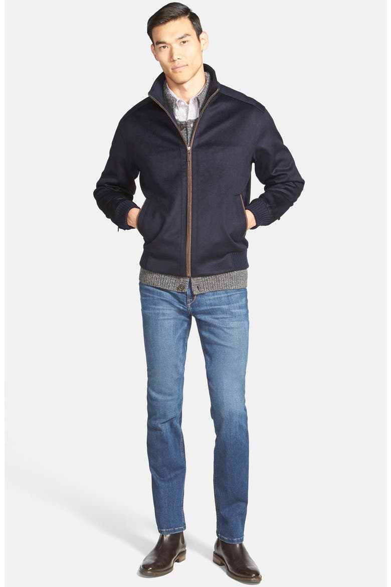 'Patrick' Water Resistant Wool Blend Jacket, Alternate, color, NAVY