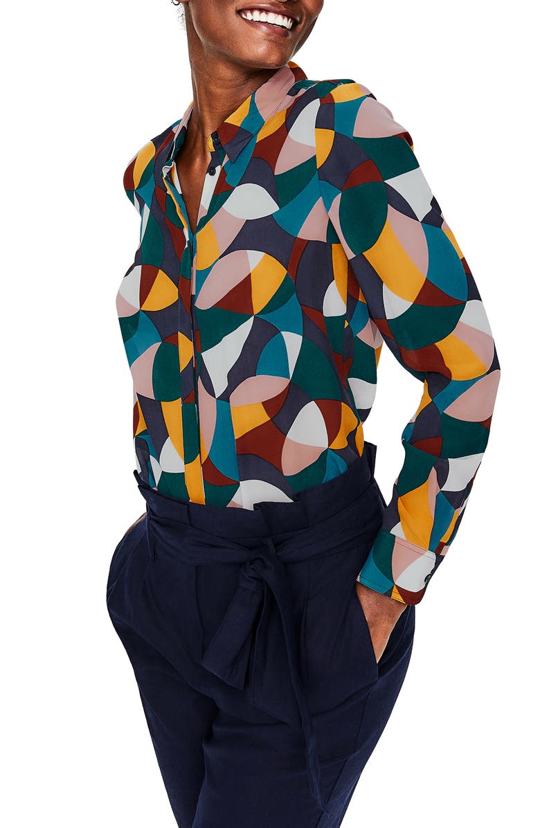 Boden Silk Shirt, Alternate, color, 