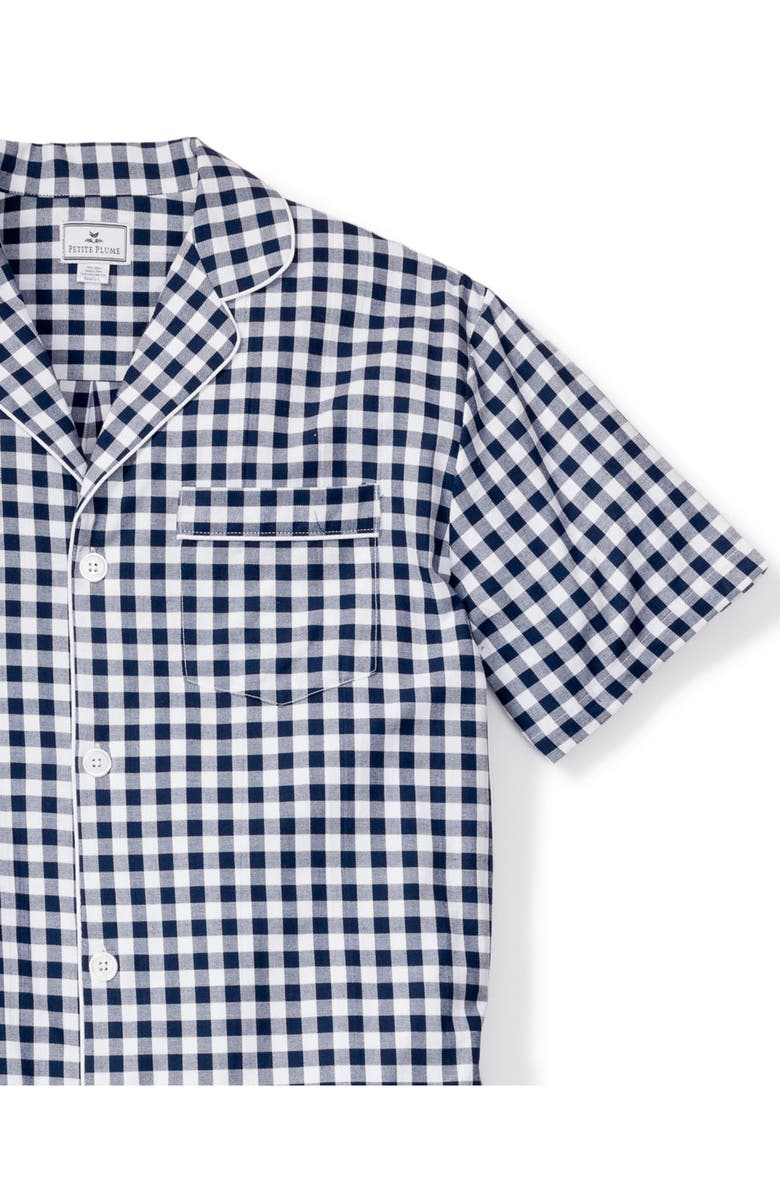 Petite Plume Gingham Cotton Short Pajamas, Alternate, color, 