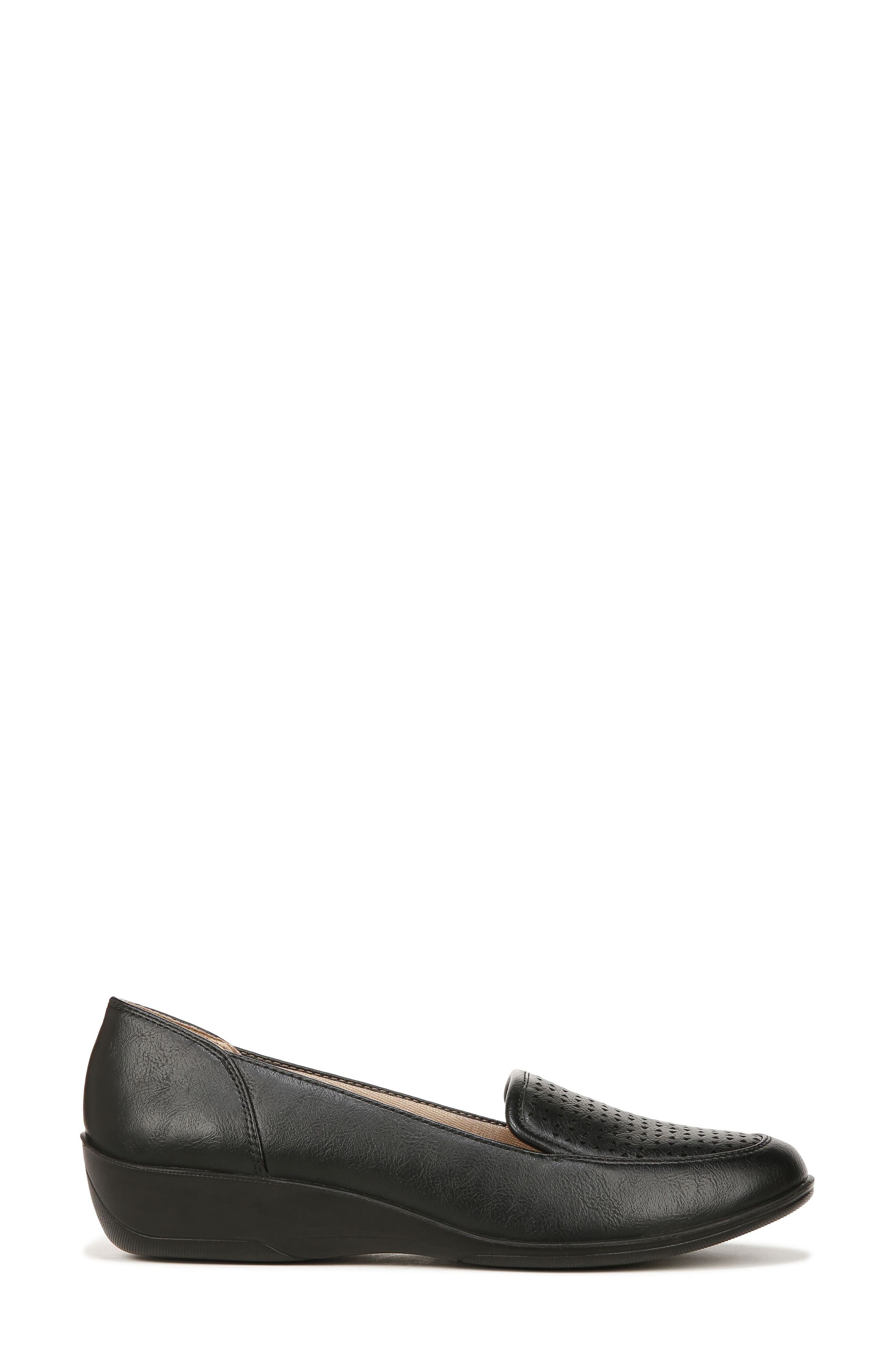 India Perforated Wedge Flat, Alternate, color, BLACK