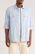 Scotch & Soda Relaxed Fit Cotton & Linen Shirt Jacket