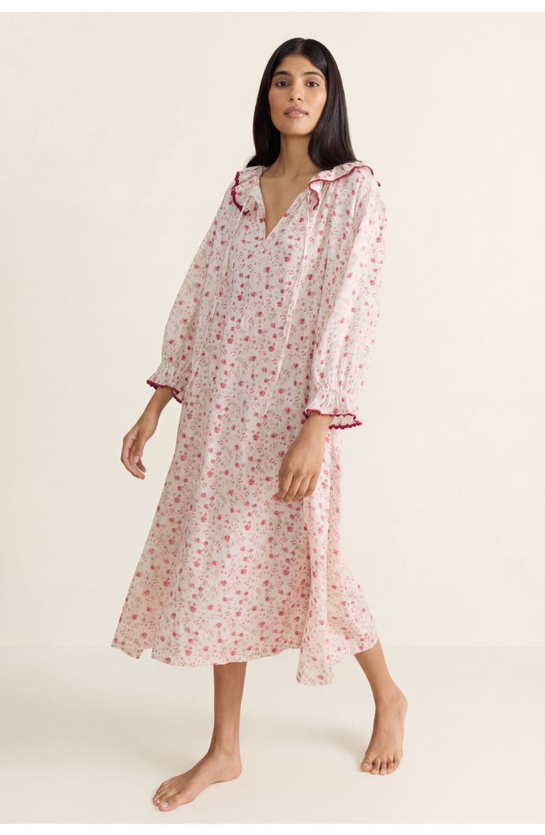 If Only If Carey Nightdress, Alternate, color, Damson Floral