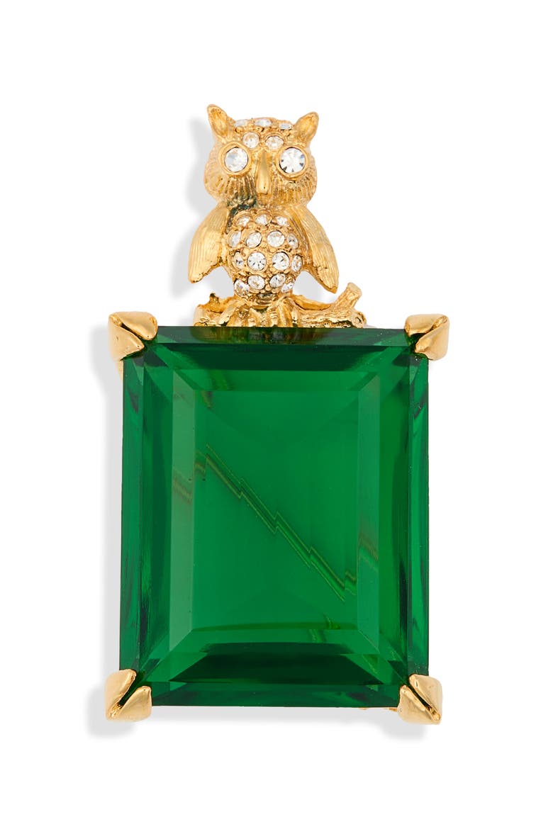 Crystal Bird Pin, Main, color, GOLD