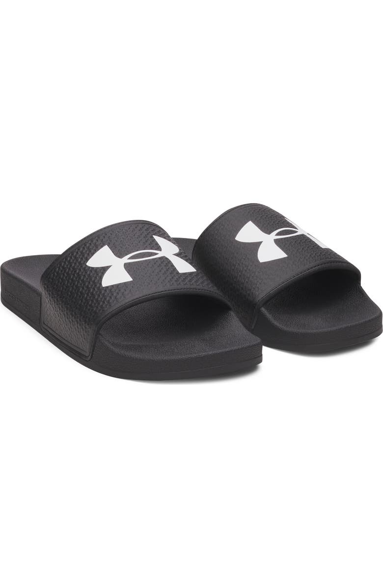 Under Armour UA ARMR Slide Sandal, Main, color, Black / Black / White