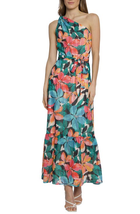 Floral One-Shoulder Maxi Dress