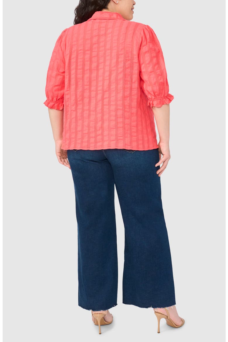 Puff Sleeve Cotton Top, Alternate, color, CALYPSO CORAL