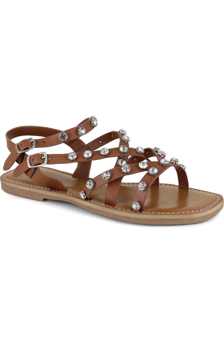 ZIGISOHO Rhinestone Strappy Sandal, Main, color,