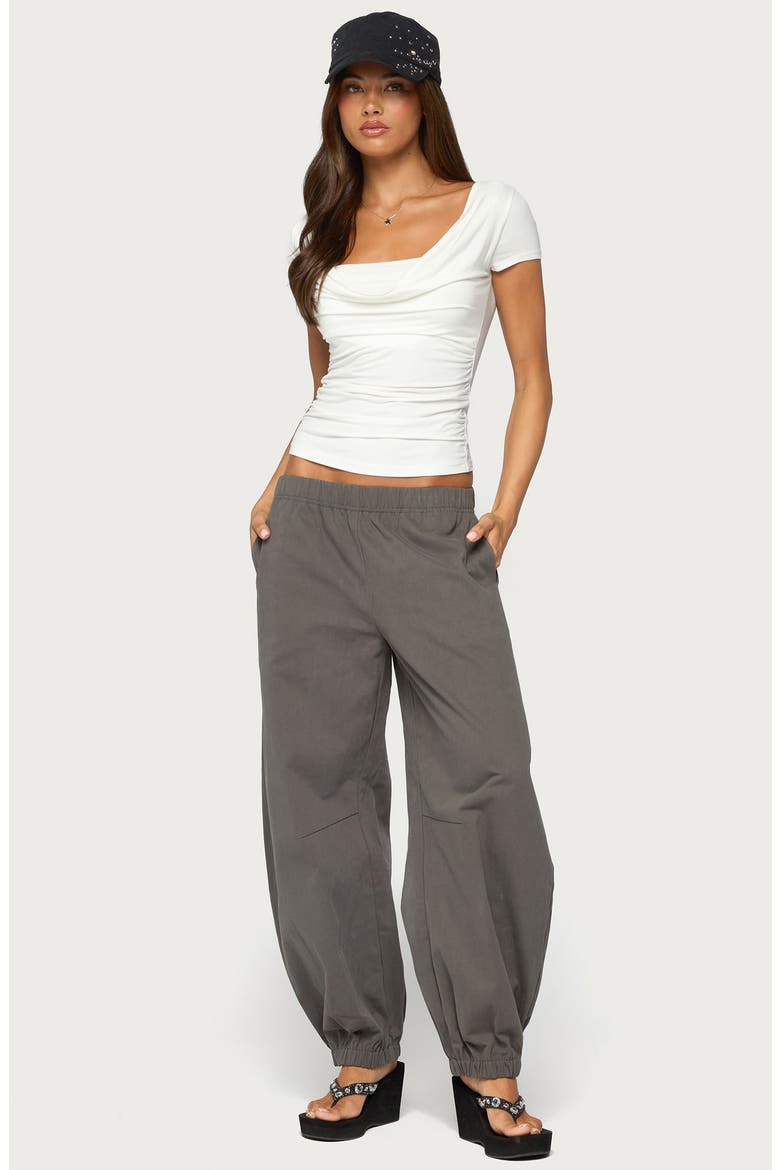 Hayli Cotton Parachute Pants, Alternate, color, DARK-GRAY