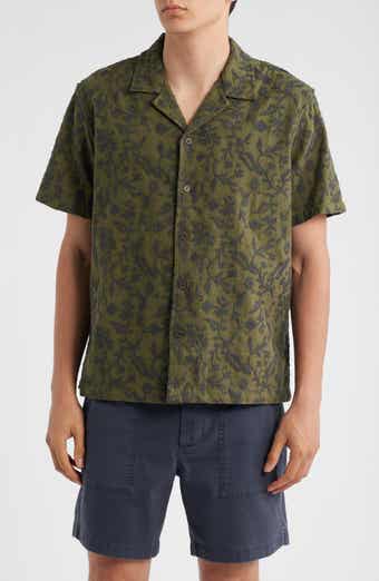 Embroidered Linen & Cotton Camp Shirt