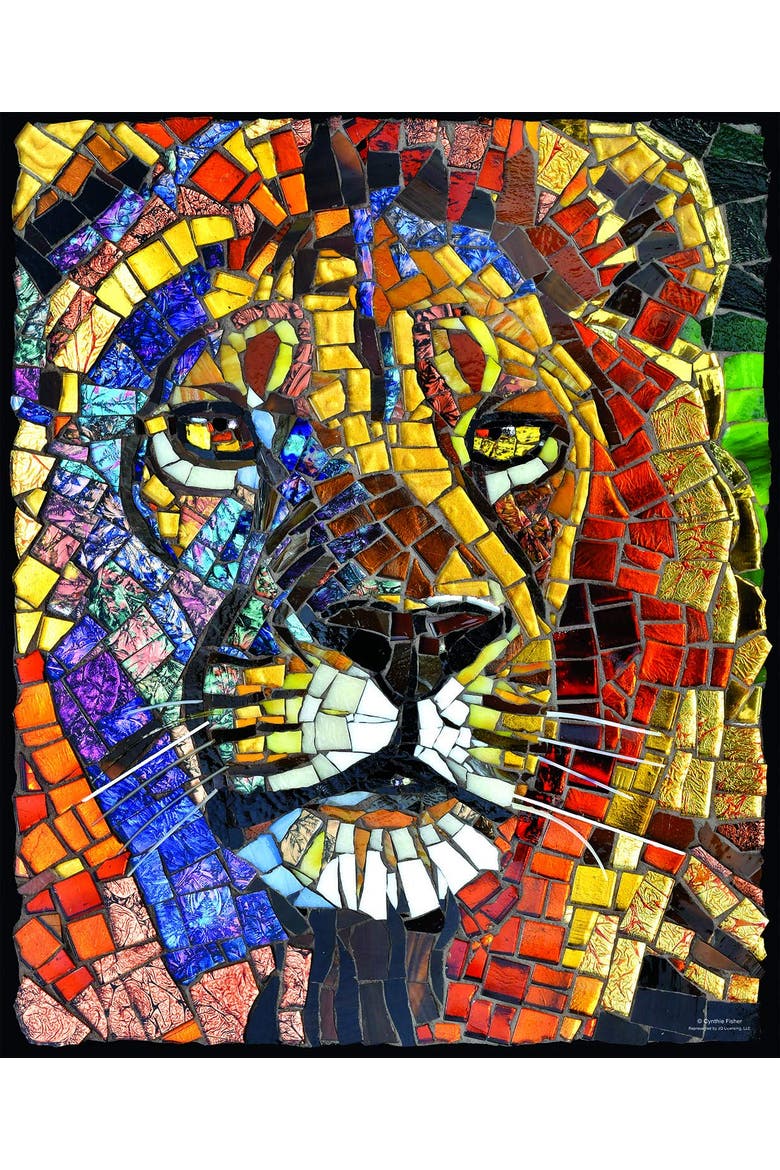 Stained Glass Lion 1000 piece Jigsaw Puzzle for Adults, Alternate, color, Multicolor