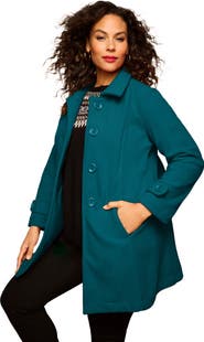 Roaman's Plus Size Button Up Fleece Jacket