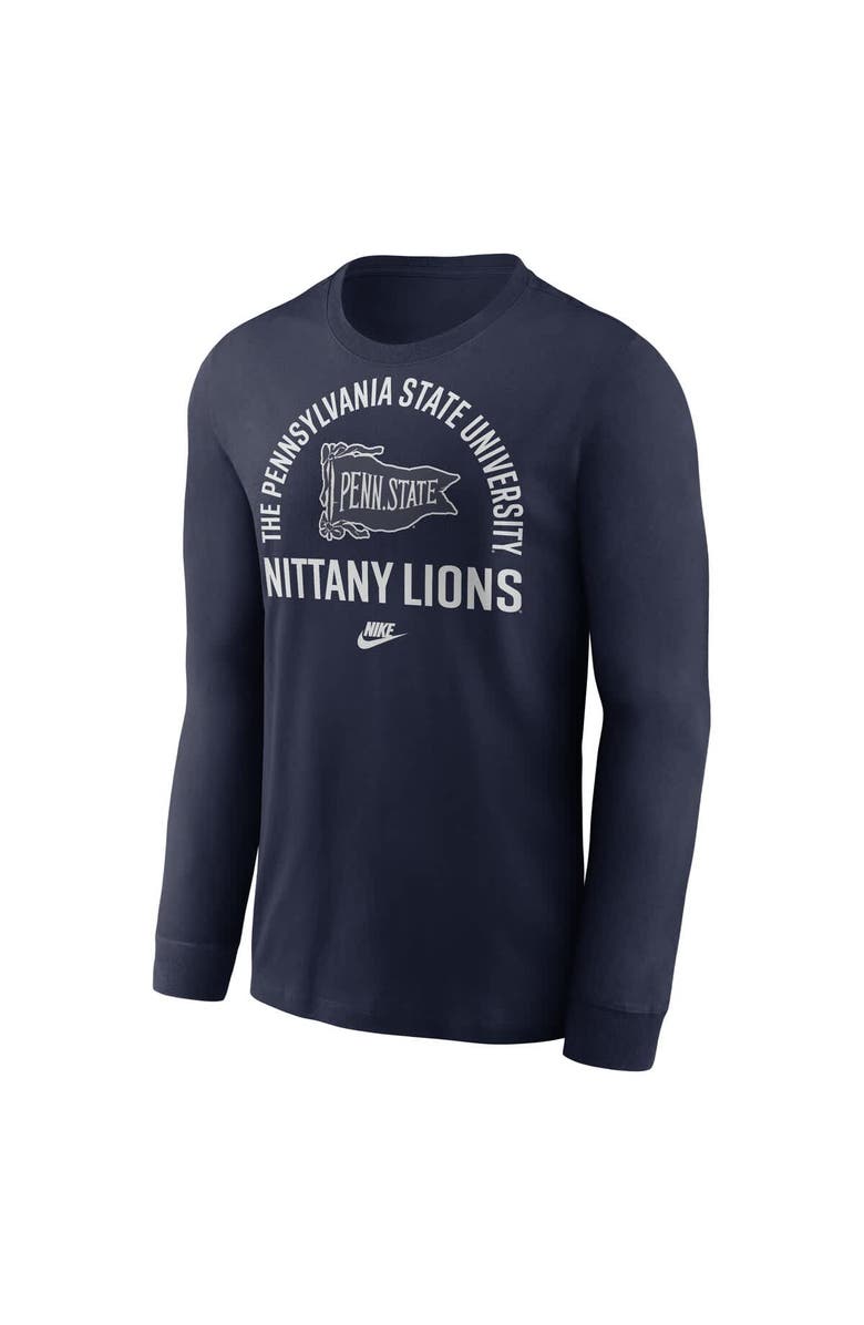 Nike Men's Nike Navy Penn State Nittany Lions Legacy Arched Logo Long Sleeve T-Shirt, Alternate, color, Navy