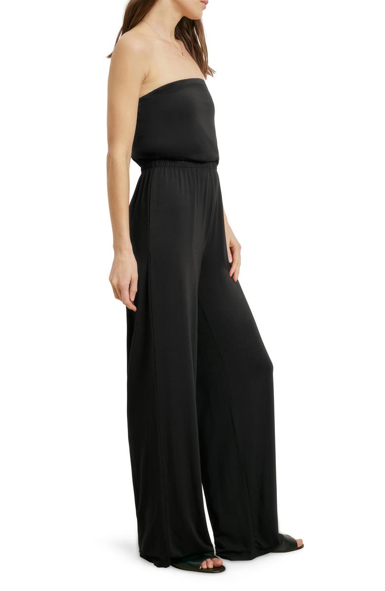 Favorite Daughter The Jumpstart Strapless Jumpsuit, Alternate, color, Black