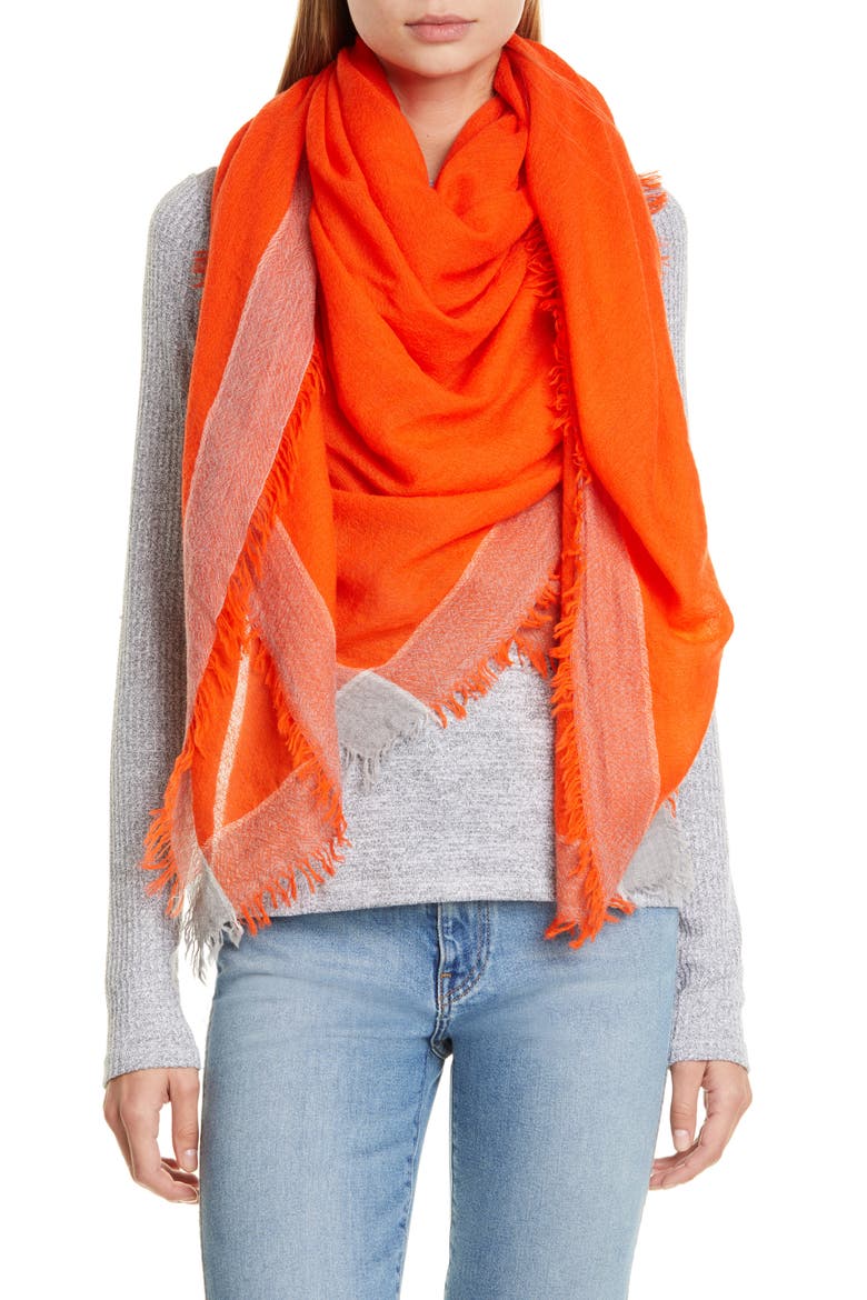 Nassau Wool & Cotton Scarf, Main, color, ORGMULTI