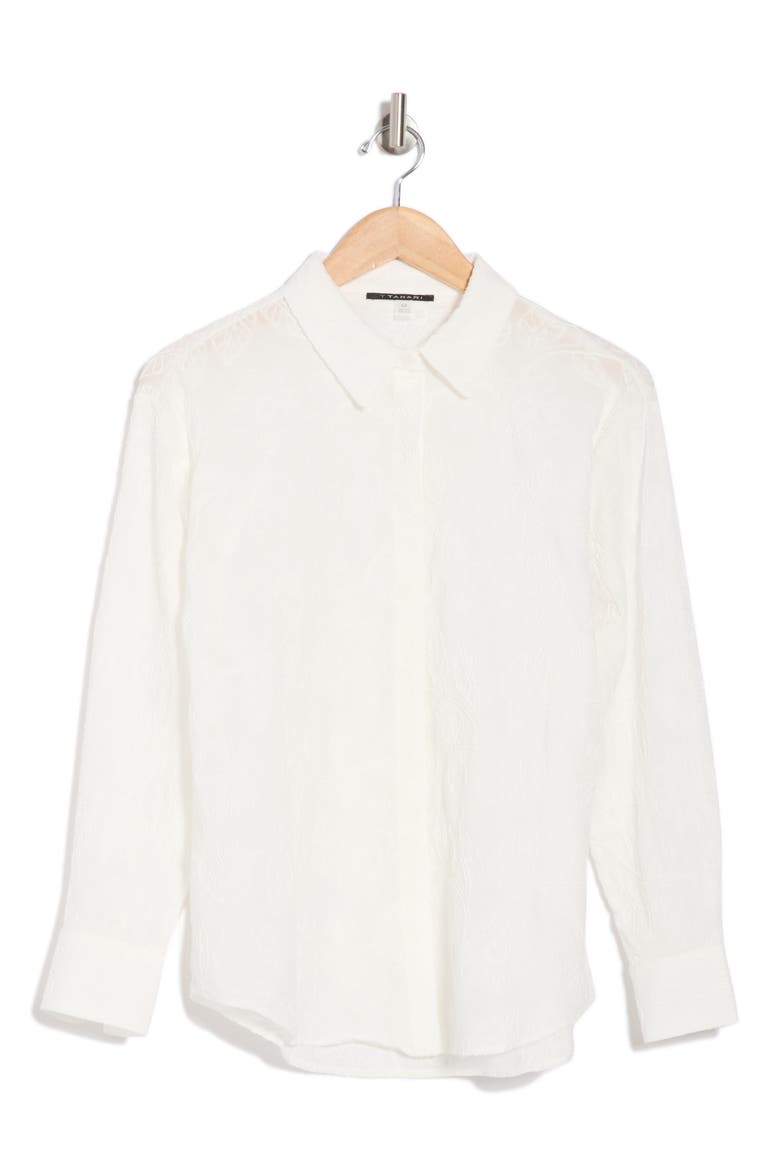 Floral Soutache Long Sleeve Button-Up Shirt, Alternate, color, WHITE SOUTACHE