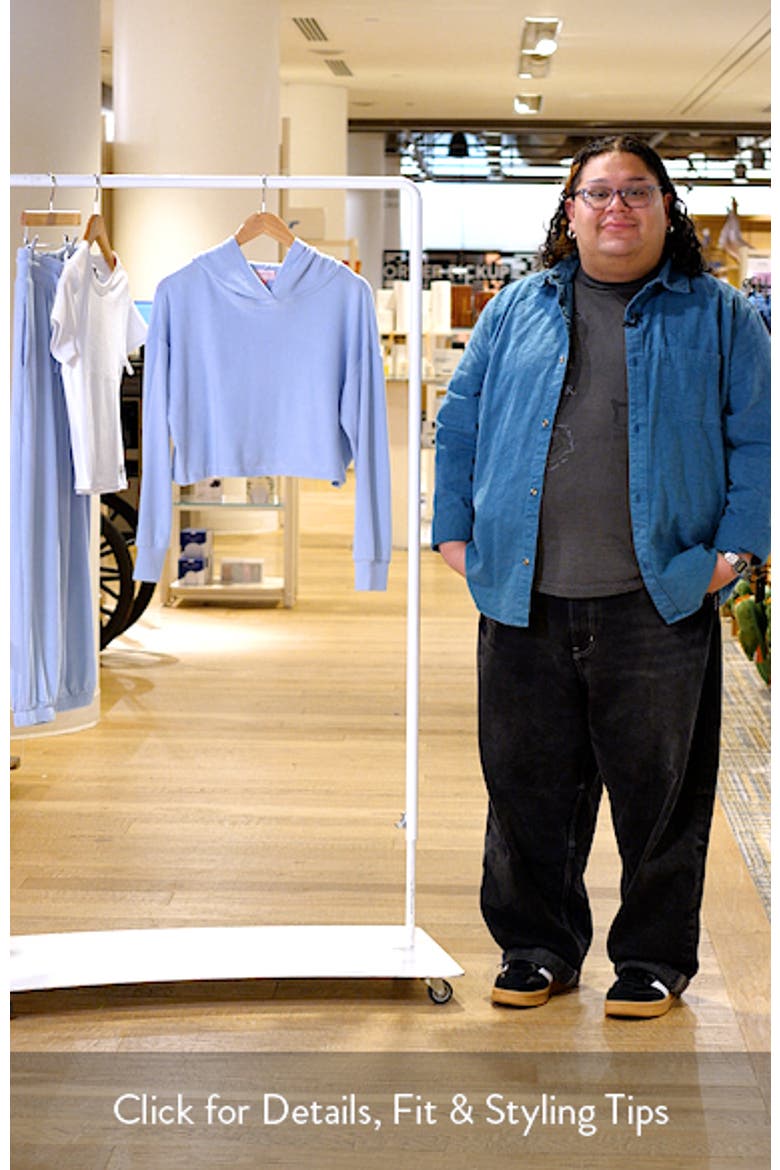 Periwinkle Lily Crop Rib Hoodie video