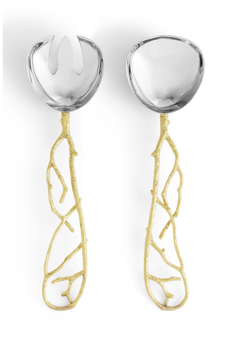Butterfly Ginkgo Serving Set, Main, color, SILVER/ GOLD