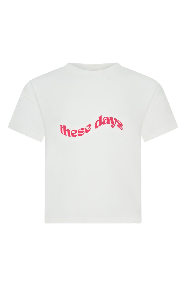 TINY TRIBE Kids' These Days Cotton Graphic T-Shirt, Main, color, White
