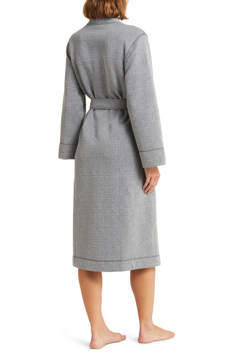 Infinity Quilted Jacquard Robe, Alternate, color, HEATHER GREY