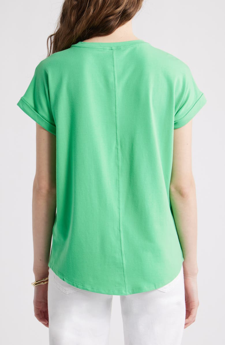 Caslon<sup>®</sup> Cuff Sleeve T-Shirt, Alternate, color, Green Celtic