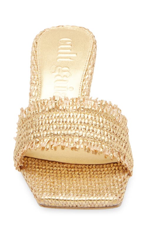 Shop Cult Gaia Ada Straw Slide Sandal In Gold
