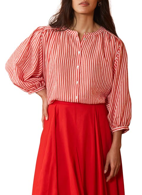 Striped Batwing Blouse