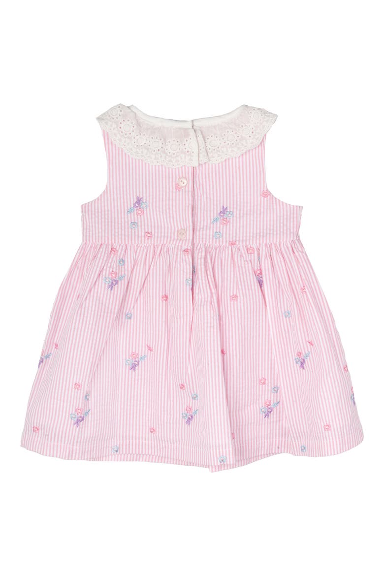 Seersucker Stripe Dress & Bloomers, Alternate, color, PINK