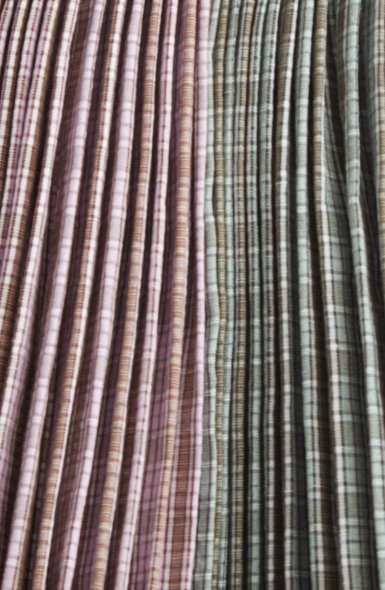 Chopova Lowena Carly Tartan Carabiner Minidress, Alternate, color, Pink And Green