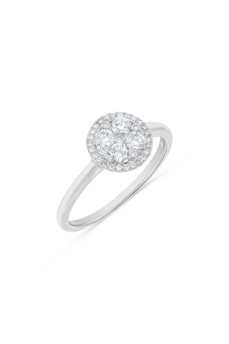 Circle-Shaped Round Diamond Cluster Ring in 14K White Gold, Alternate, color, 14K White Gold