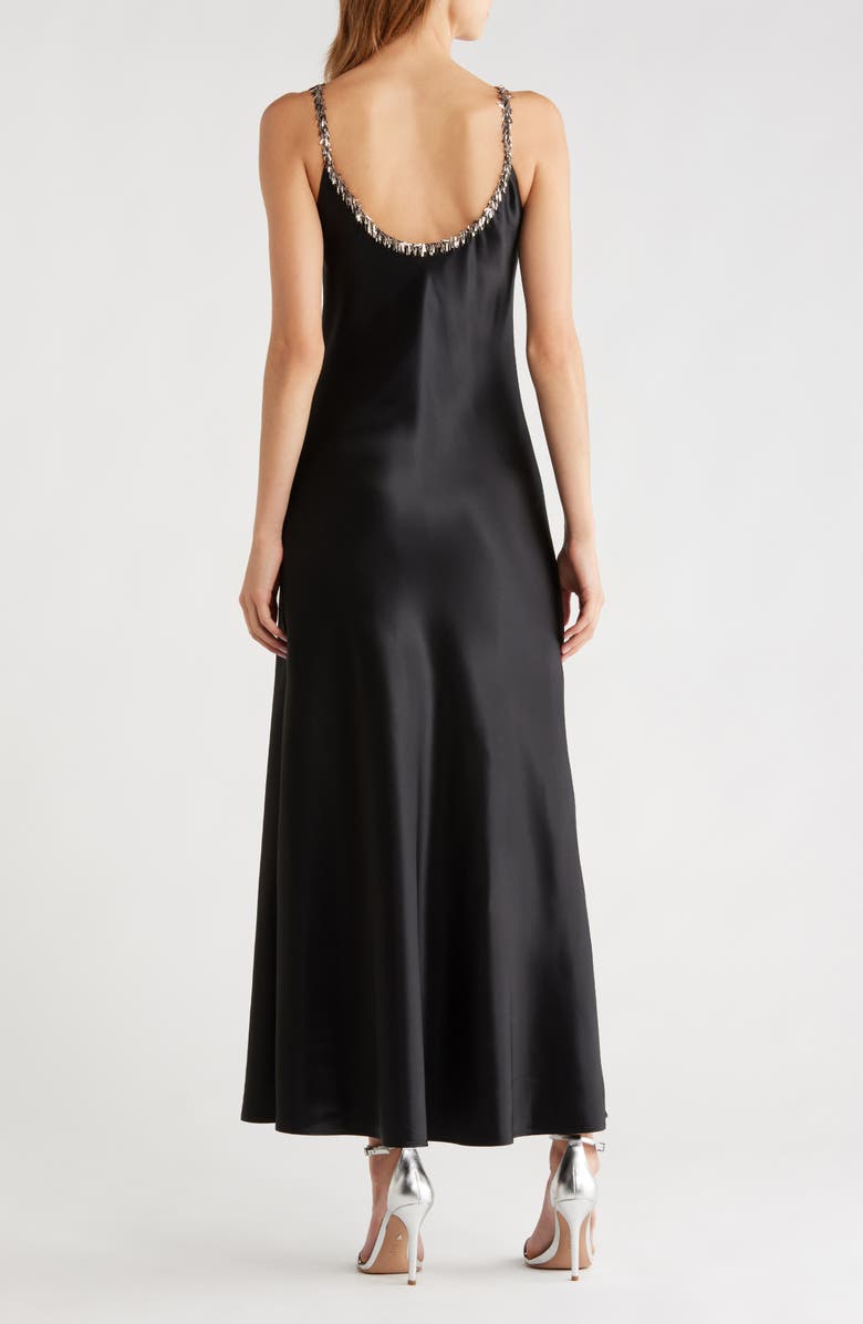 rag & bone Alessia Satin Slipdress, Alternate, color, Black